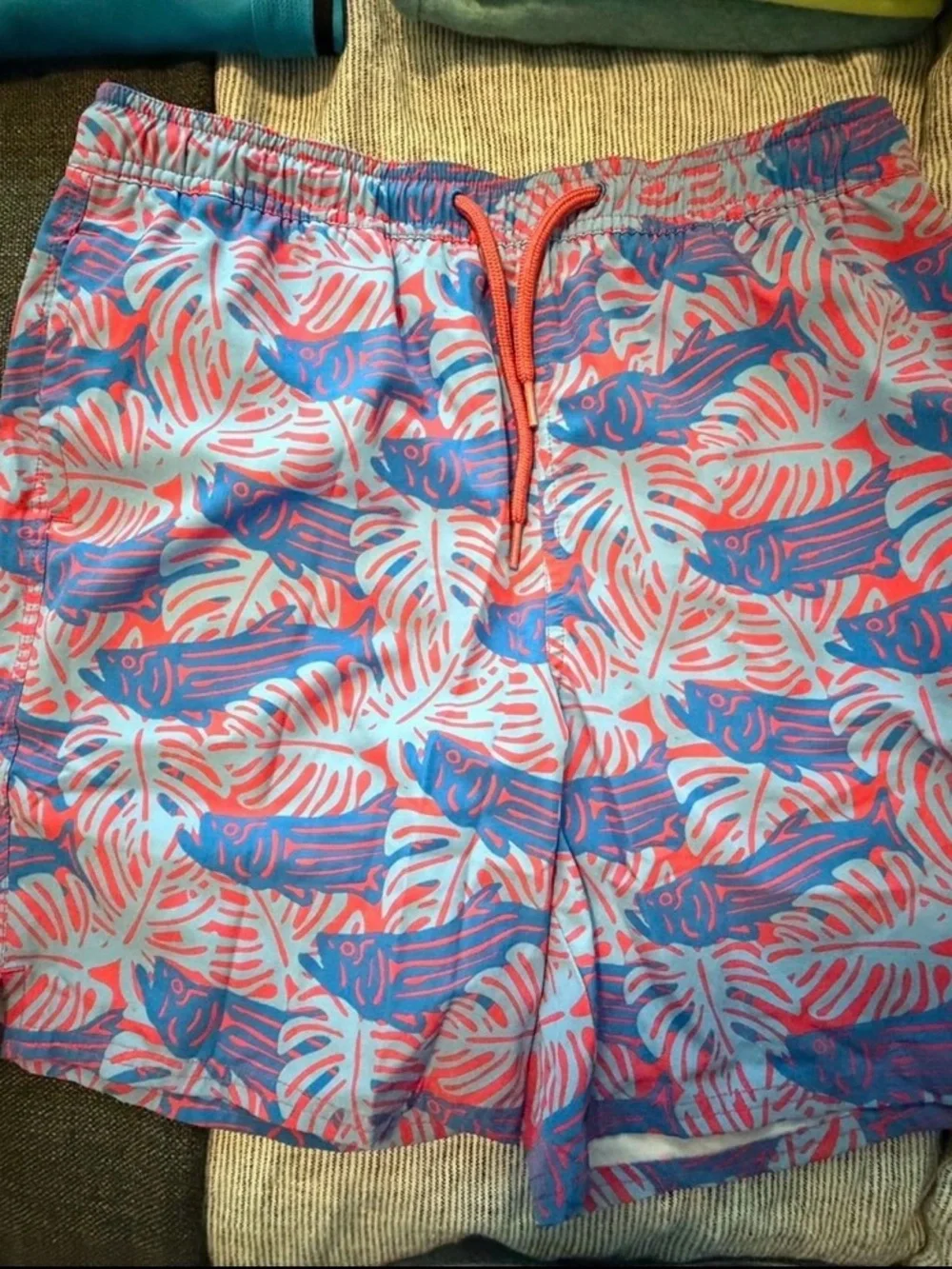 Vineyard Vines Kids Swim Trunks in Light Blue, Pink, Purple